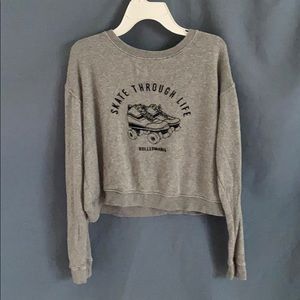 Grey “Skate through life” hoodie